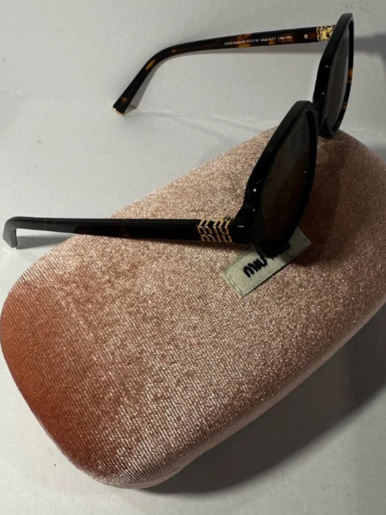 Miu Miu Honey Havana Rectangle Regard Sunglasses